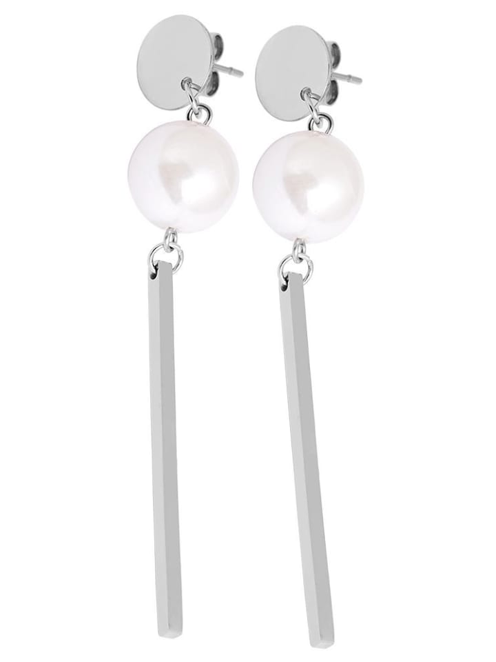 

Adeliás Женские серьги - Серьги-гвоздики из нержавеющей стали серебристого цвета