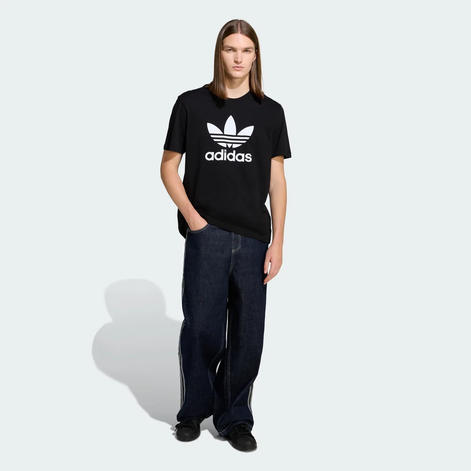 Мужские широкие джинсы-скейтеры 90S Alternative Sports тёмно-синие от Adidas — фото 3