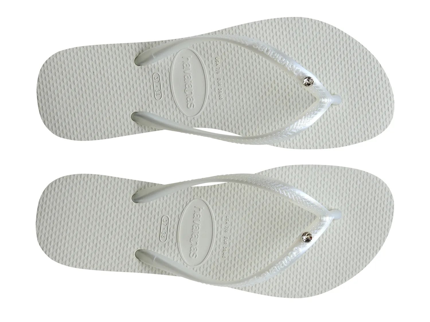 Сандалии Havaianas Slim Crystal SW II Flip Flop - Women's, белый — фото 4