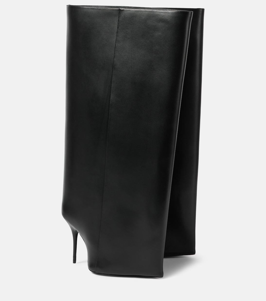 Новые кожаные сапоги Wander до колена Balenciaga, черный