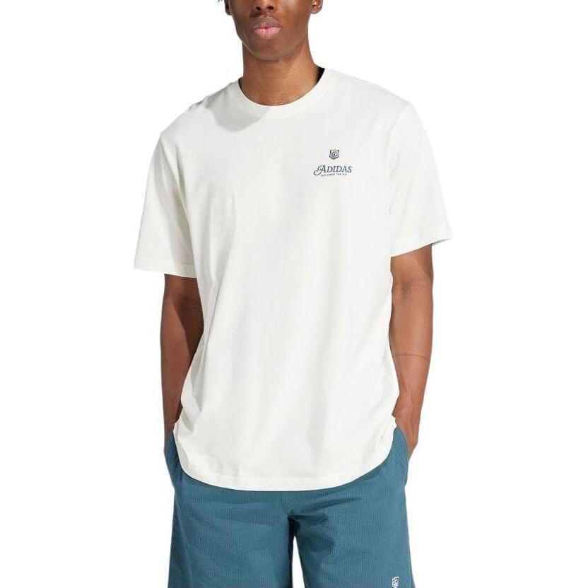 Одежда Футболка мужская Off White Adidas Originals, кремовый — фото 3