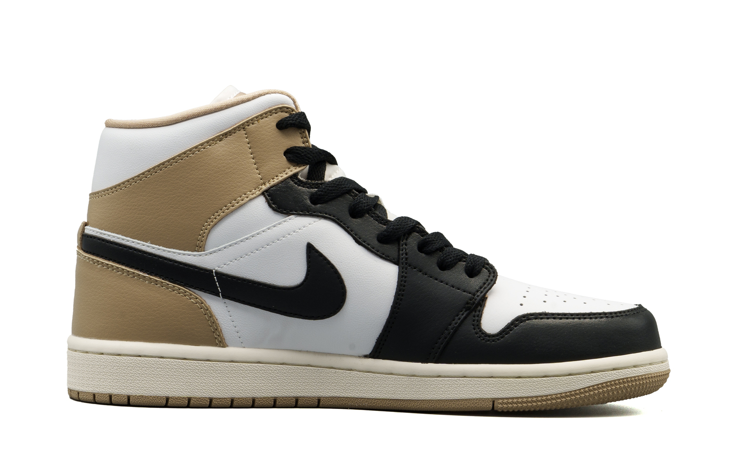 Кроссовки баскетбольные Unisex, высота Mid top, технология Air 1, амортизация, износостойкость, винтажный стиль Jordan, светло-коричневый — фото 3