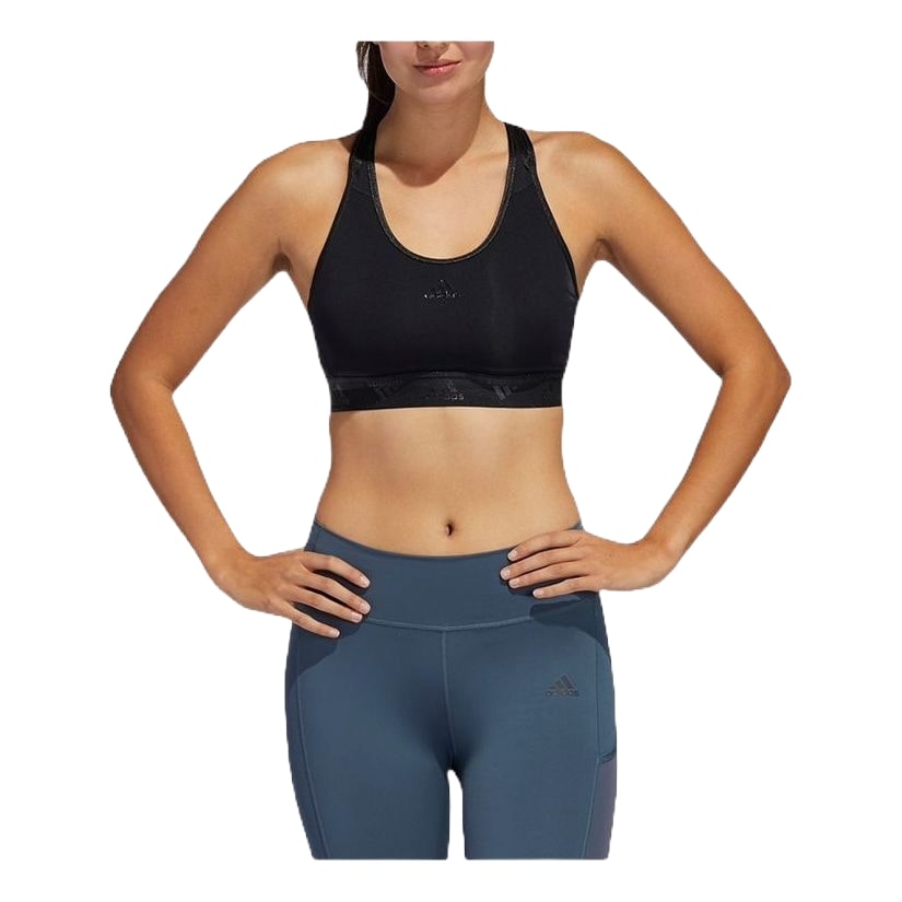 Бюстгальтер (WMNS) adidas Don't Rest Badge of Sport Glam-On Bra 'Black' — фото 3