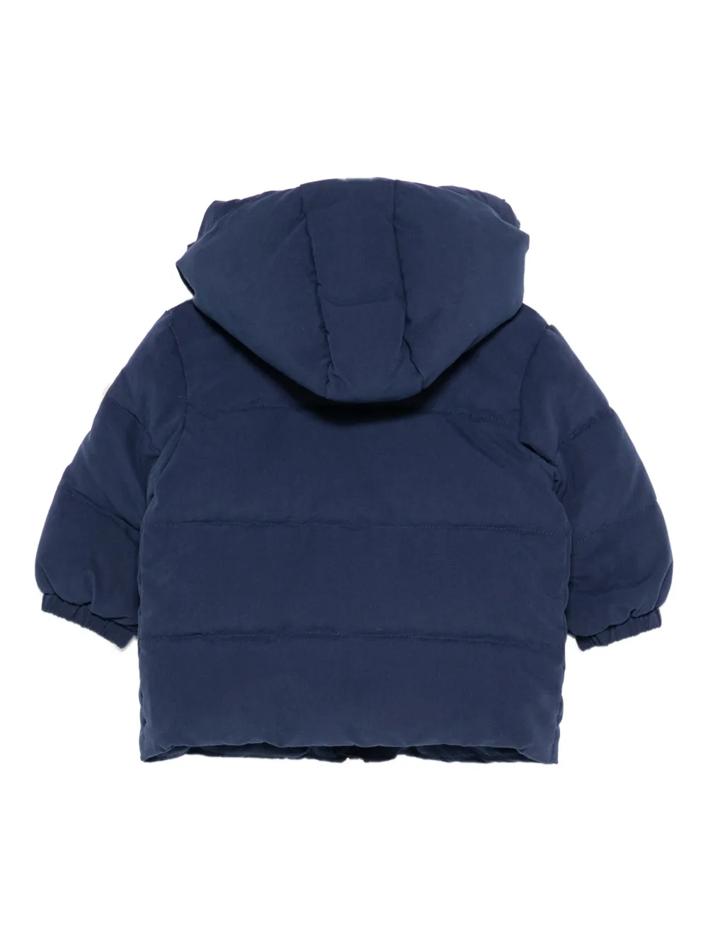 Утепленный пуховик с капюшоном Emporio Armani Kids, синий — фото 2
