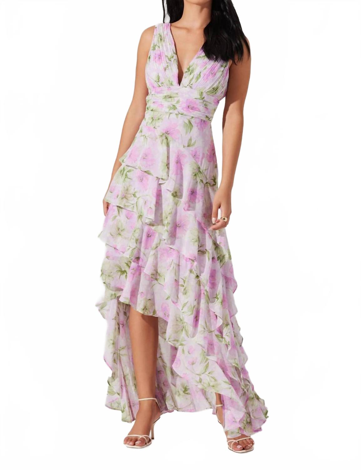 

Женское платье Cytherea с цветочным принтом фиолетового цвета Astr, фиолетовый