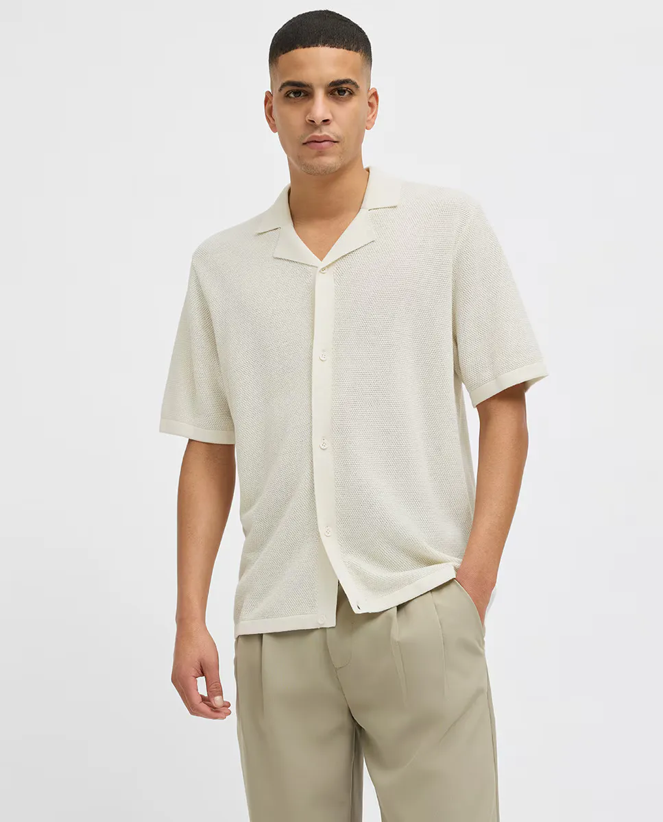 

Мужской пуловер с короткими рукавами Jack & Jones, бежевый