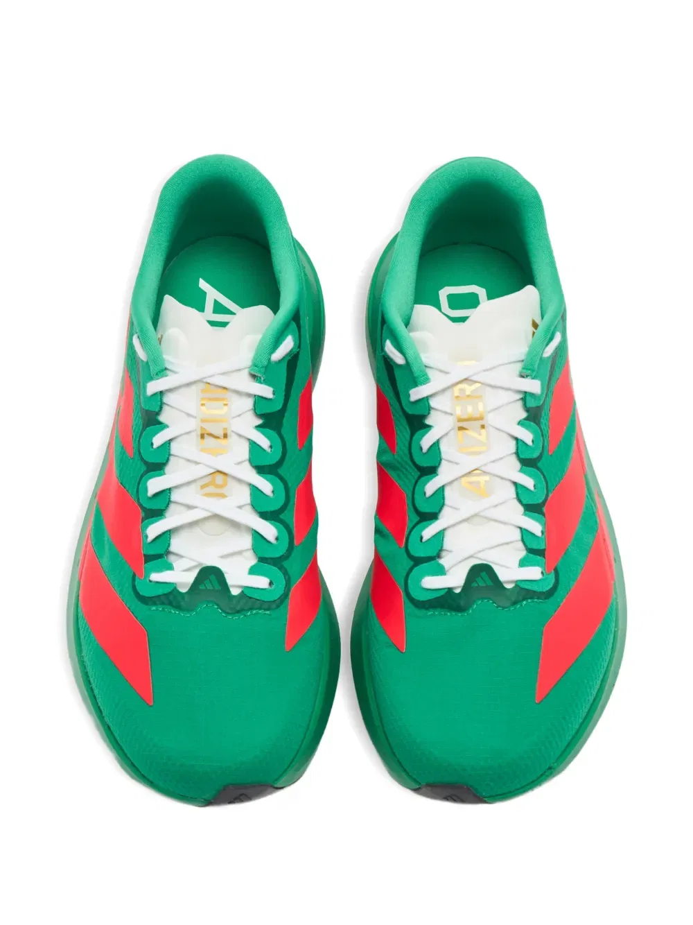 Кроссовки Adizero Evo SL в полоску на шнуровке Adidas, зеленый — фото 2