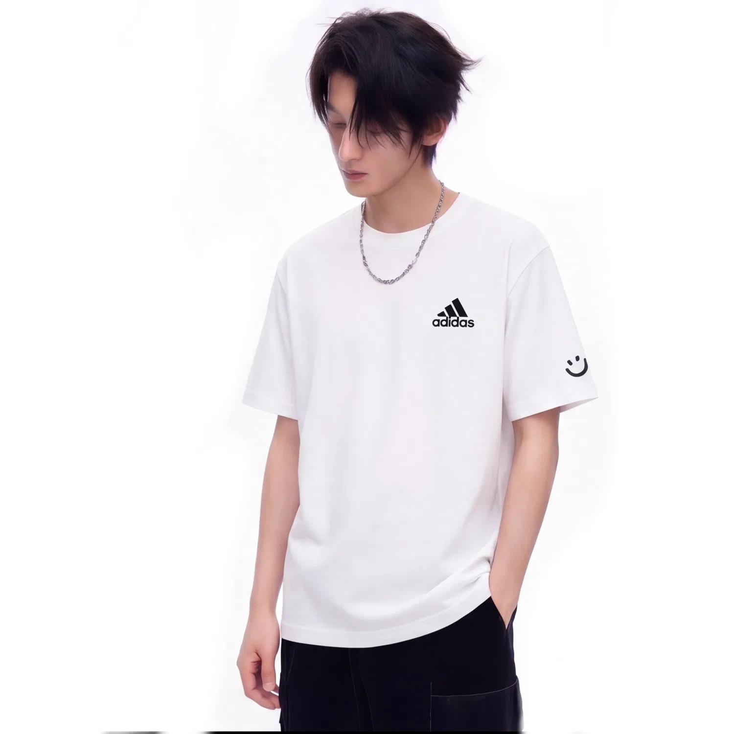 Футболка Adidas MUST HAVES белая — фото 4