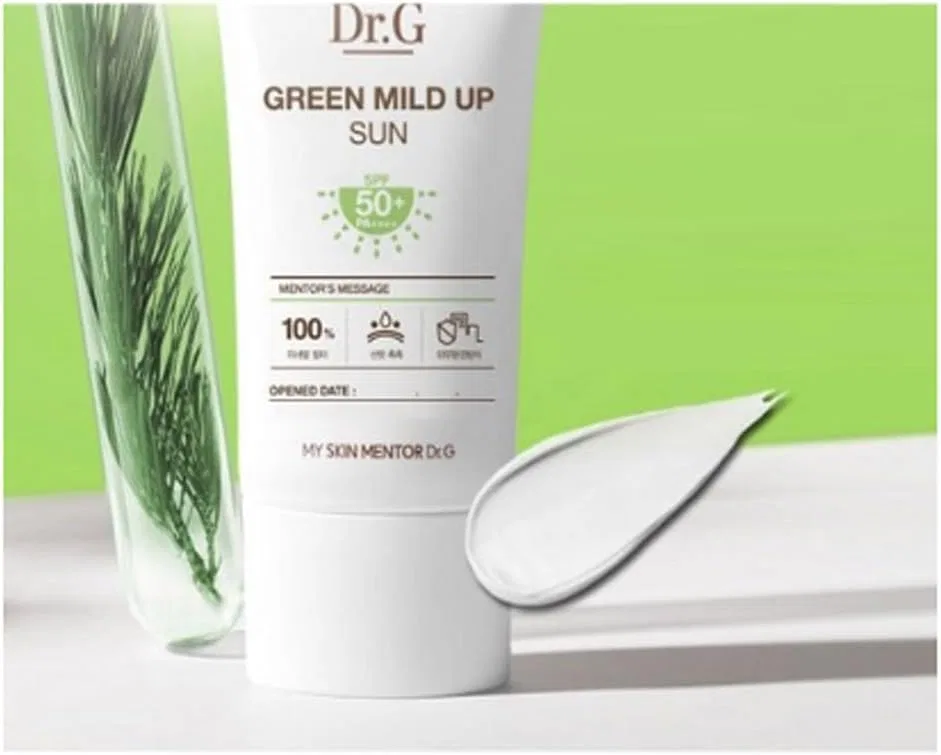 Солнцезащитный крем Dr.G Green Mild Up Sun Cream SPF50+/PA++++ 50 мл — фото 4