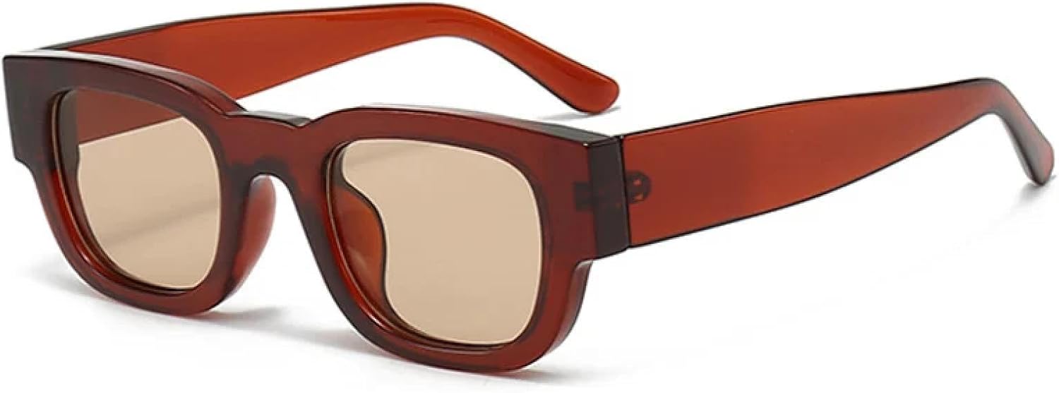 

Популярные модные солнцезащитные очки для женщин в стиле ретро, ​​конфетных цветов, для мужчин в стиле панк, с защитой от УФ-излучения UV400 HHZZYVY, Red Brown Champagne