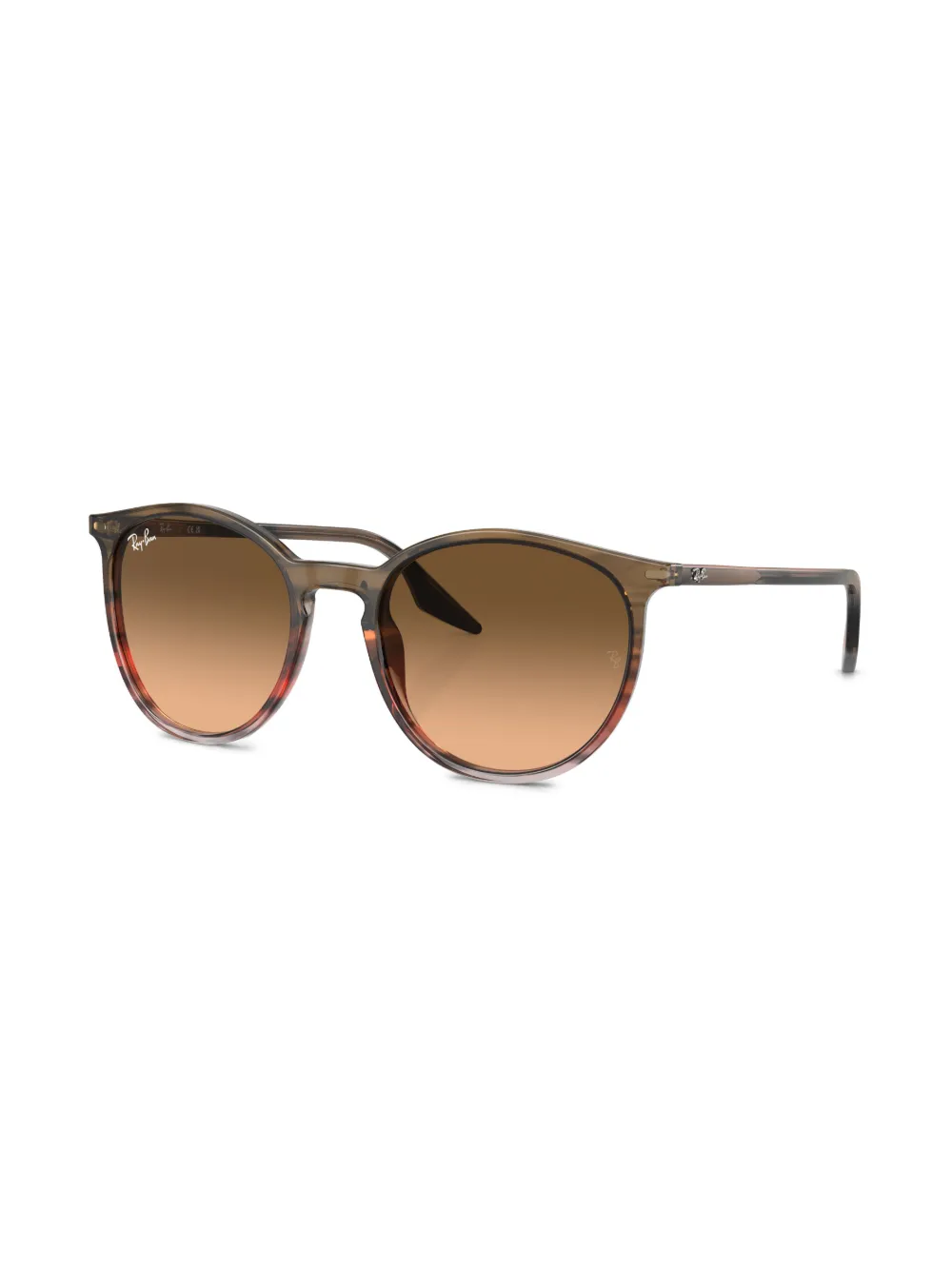 

Солнцезащитные очки в овальной оправе Ray-Ban, коричневый