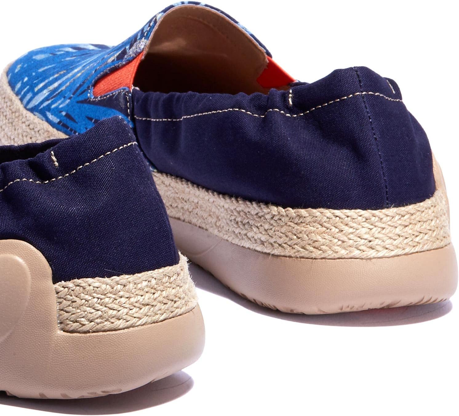 Мужские эспадрильи UIN Slip Ons- легкие прогулочные повседневные лоферы, удобные, с ручной росписью, серия Marbella, Marbellaⅵ-jungle Tree Shadow — фото 4
