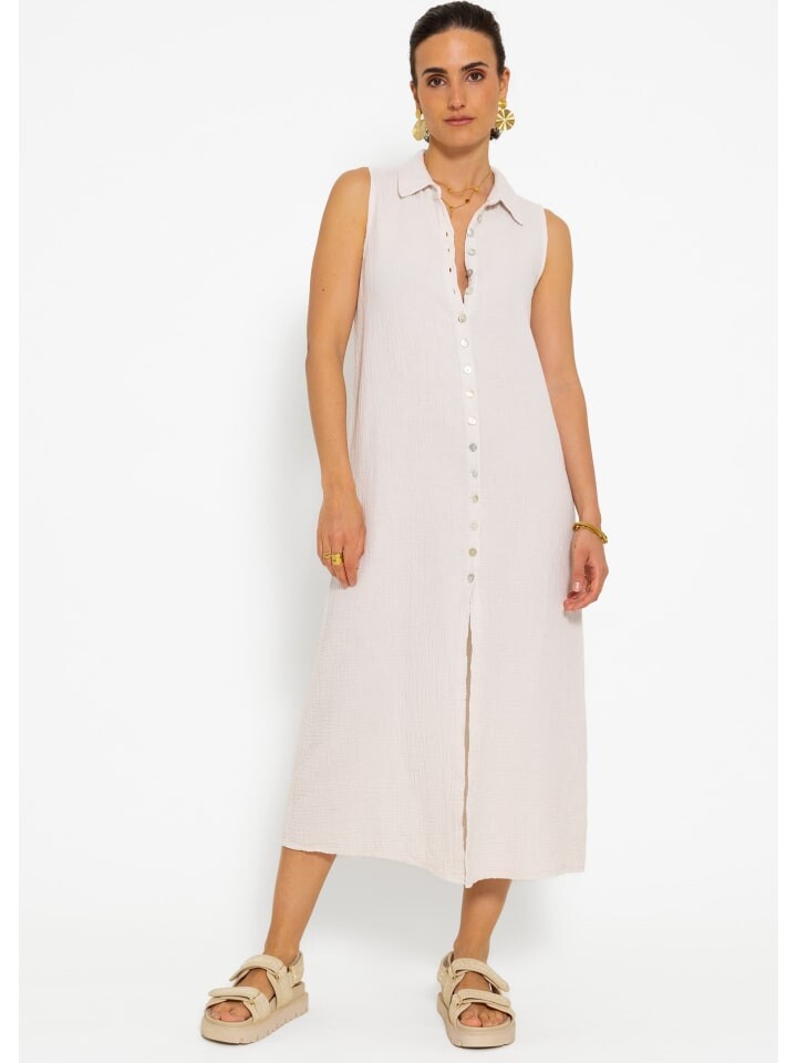 

Длинное платье SASSYCLASSY Langes Ärmelloses Musselin, цвет hellbeige