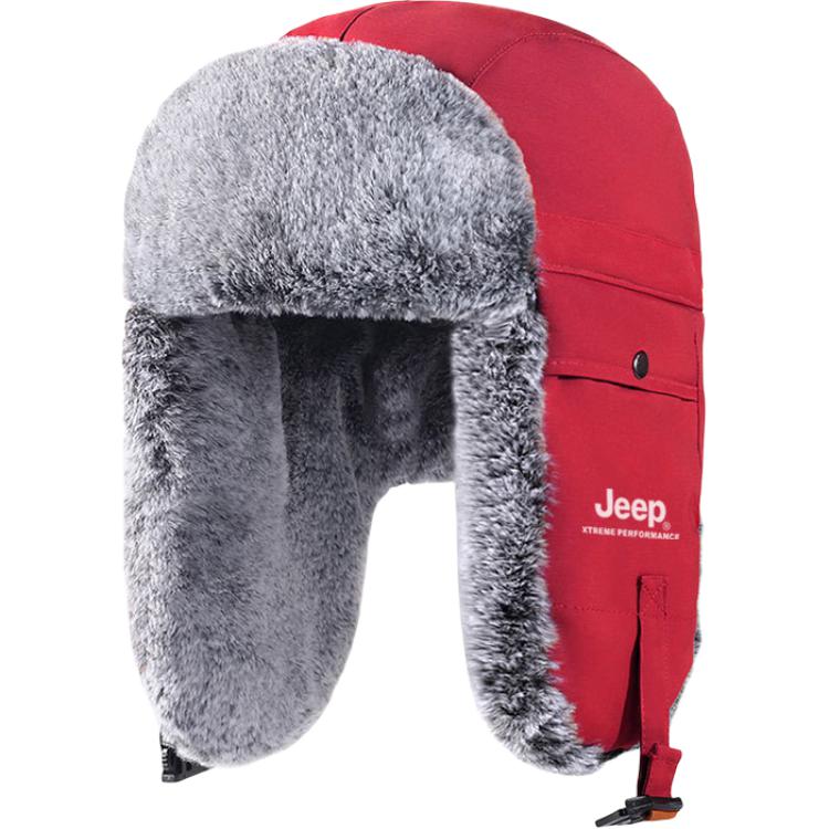 

Трапперская шапка из искусственного кроличьего меха Unisex Jeep, red