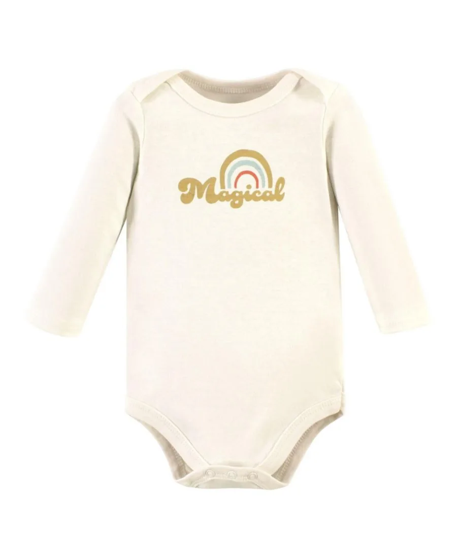 Комплект из 3 хлопковых боди с длинными рукавами Hudson Baby, Magical Rainbow 3-Pack — фото 2