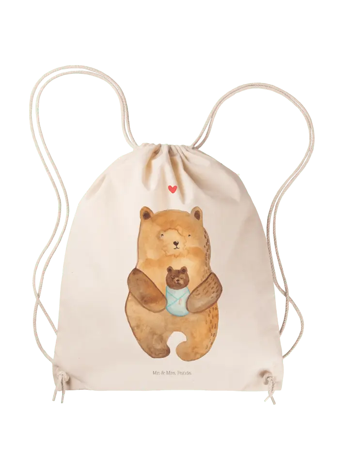 

Спортивная сумка Mr & Mrs Panda Sportbeutel Bär Baby ohne Spruch, кремовый, Бежевый, Спортивная сумка Mr & Mrs Panda Sportbeutel Bär Baby ohne Spruch, кремовый