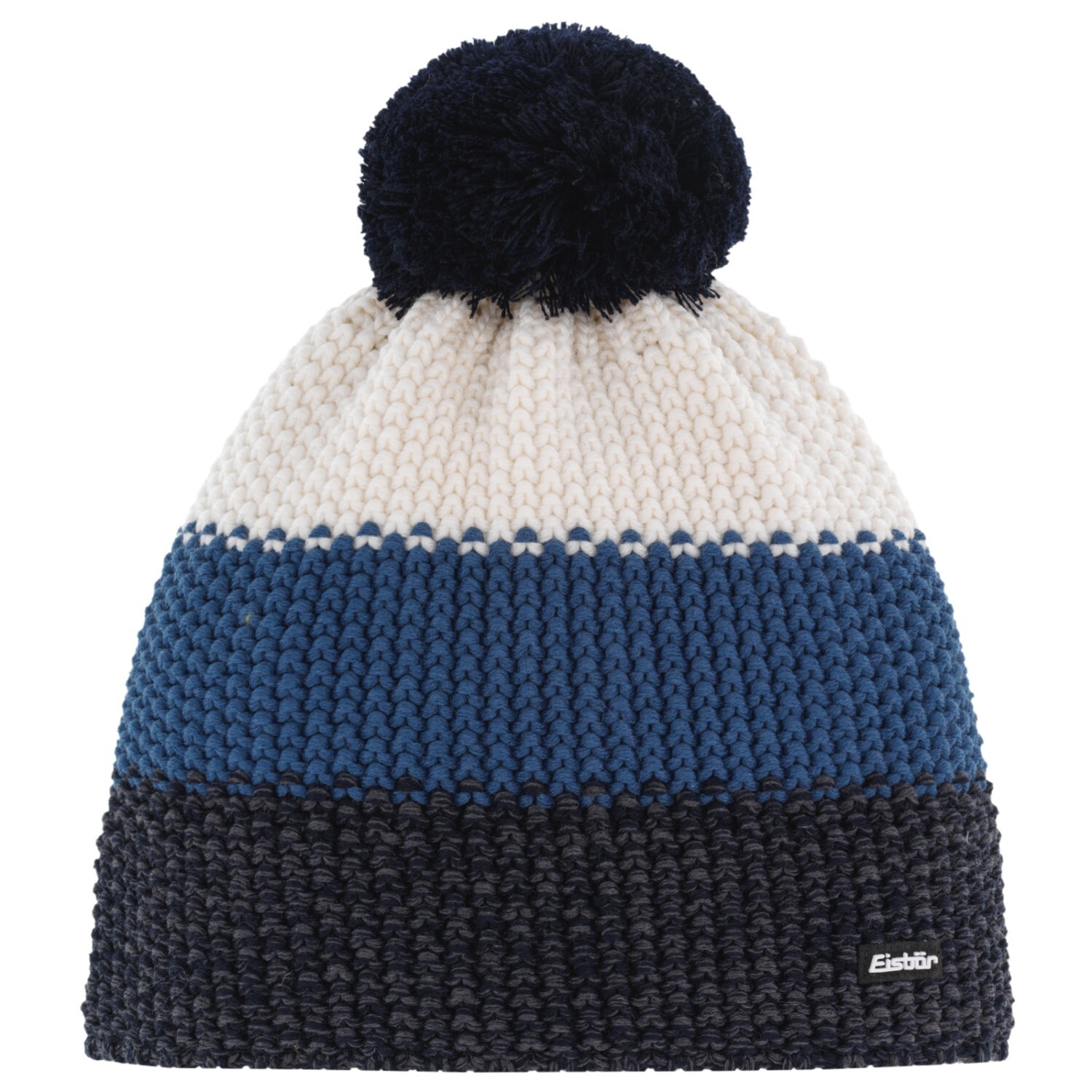 

Шапка Eisbär Star Pompon RL, цвет Night Melange/Bright Cobalt/Milk