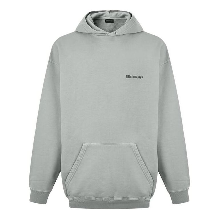 

Худи Balenciaga BB Medium Fit Hoodie 'Grey', серый