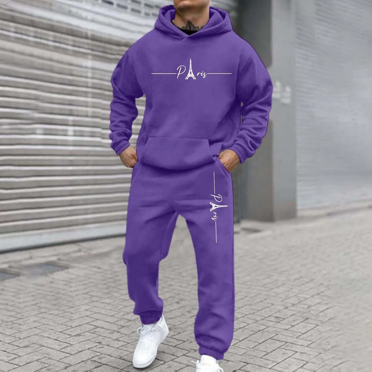 Спортивный костюм с принтом, Polyester, Purple — фото 2