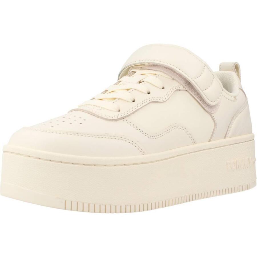 TOMMY HILFIGER Кроссовки Tommy Jeans модель Adhesive Strip Flatform цвет бежевый