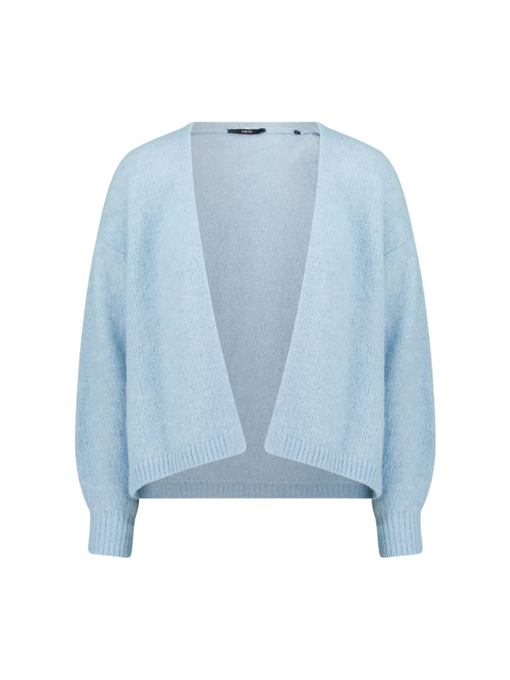 

Кардиган открытого покроя из мягкого меланжевого шамбре Zero