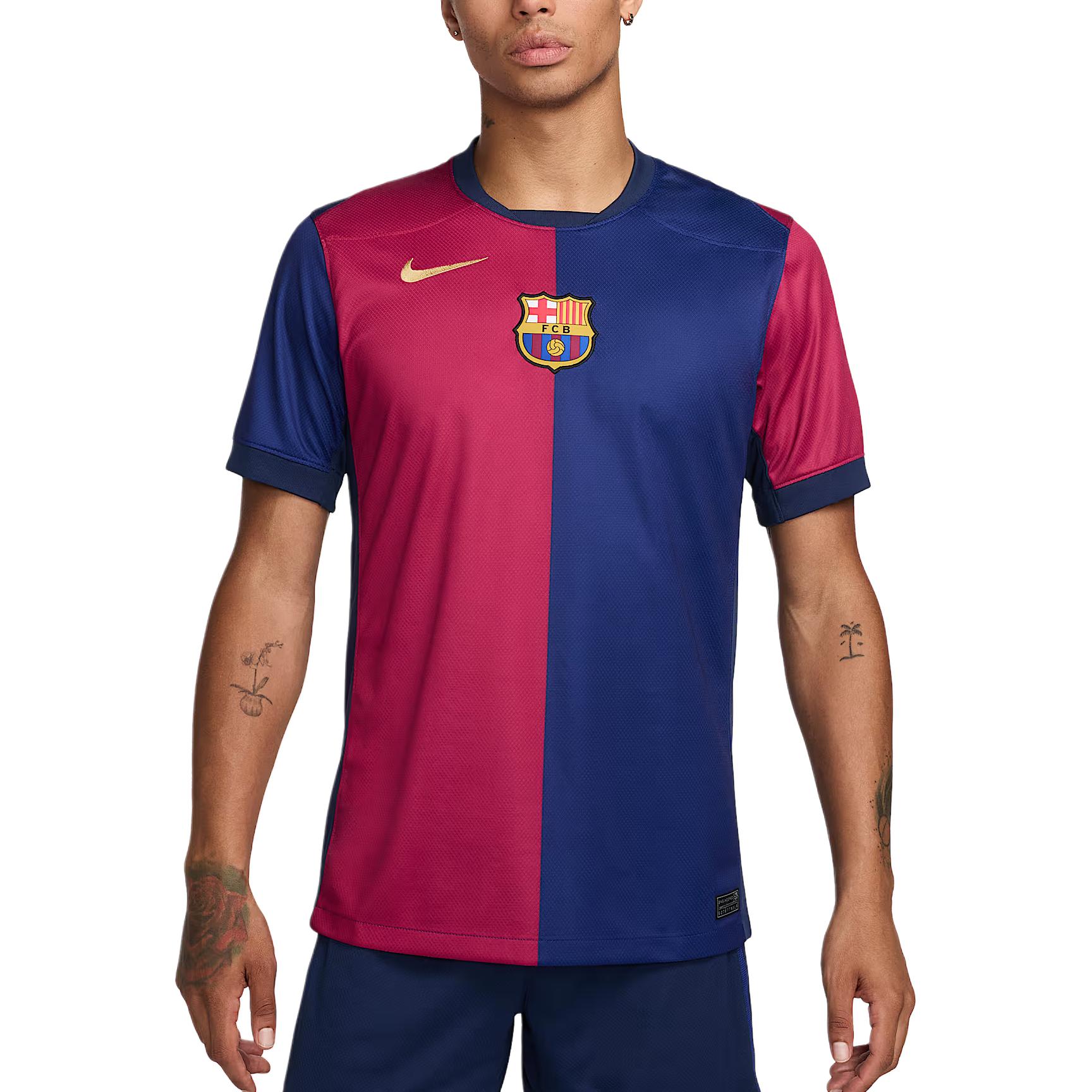 

Nike Футболка dri fit f.c. barcelona 2024/25 мужская dark royal blue/midnight marine blue/noble red/club gold
