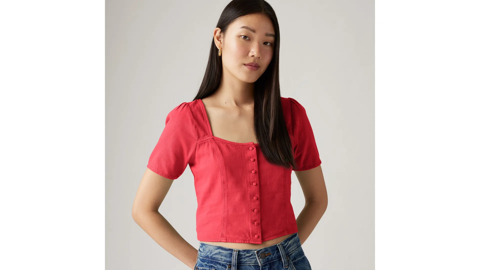 

Блузка Pascale с короткими рукавами Levi's, красный