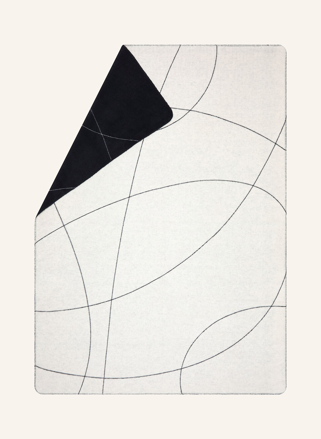 

Плед David Fussenegger SAVONA, 150x200 см, белый/черный