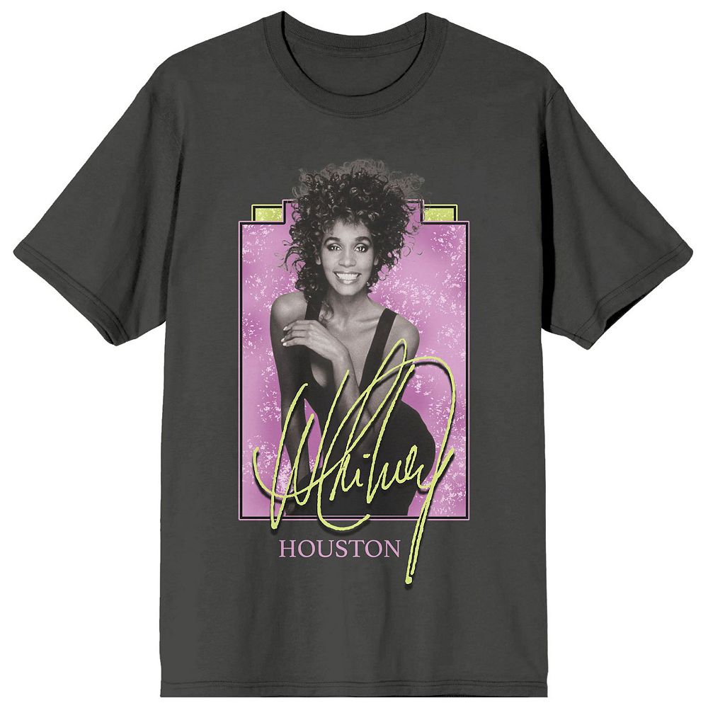 

Футболка с неоновым рисунком для юниоров Whitney Houston Licensed Character, серый