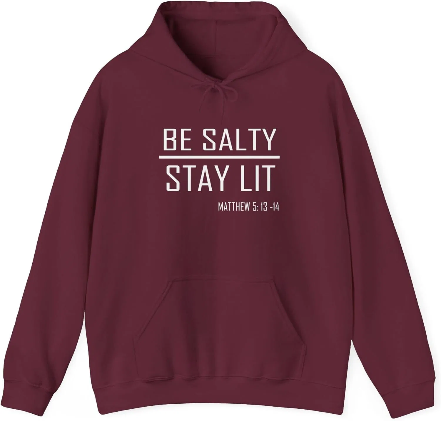 Be Salty - Stay Lit модный унисекс худи GENERIC, бордовый