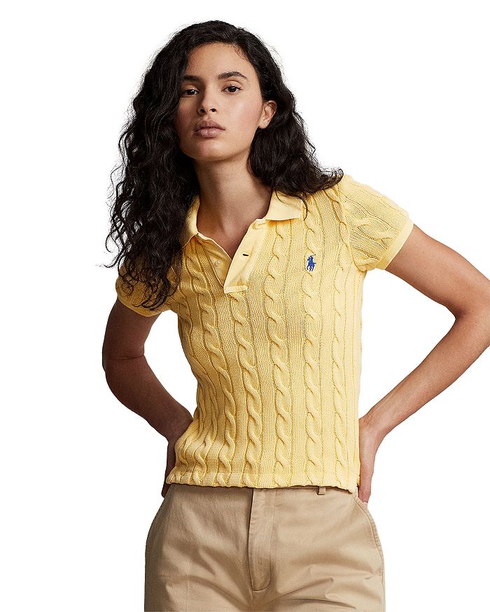 

Вязаный поло-свитер Ralph Lauren, желтый