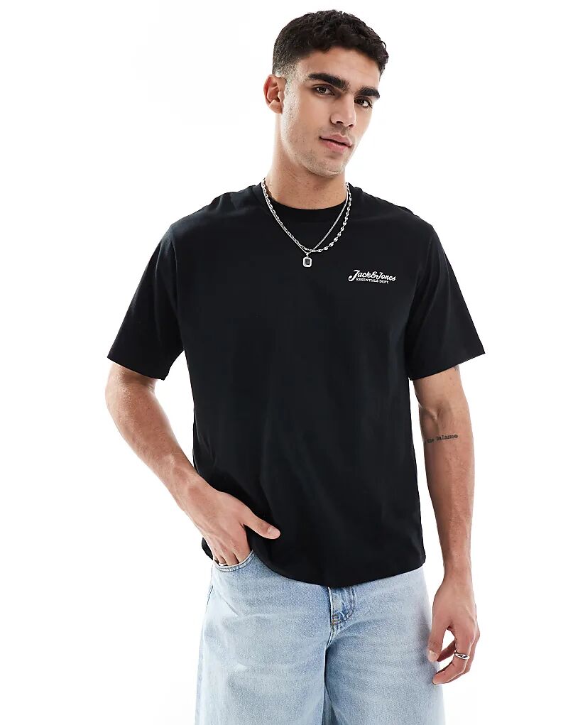 

Футболка с логотипом в черном цвете Jack & Jones