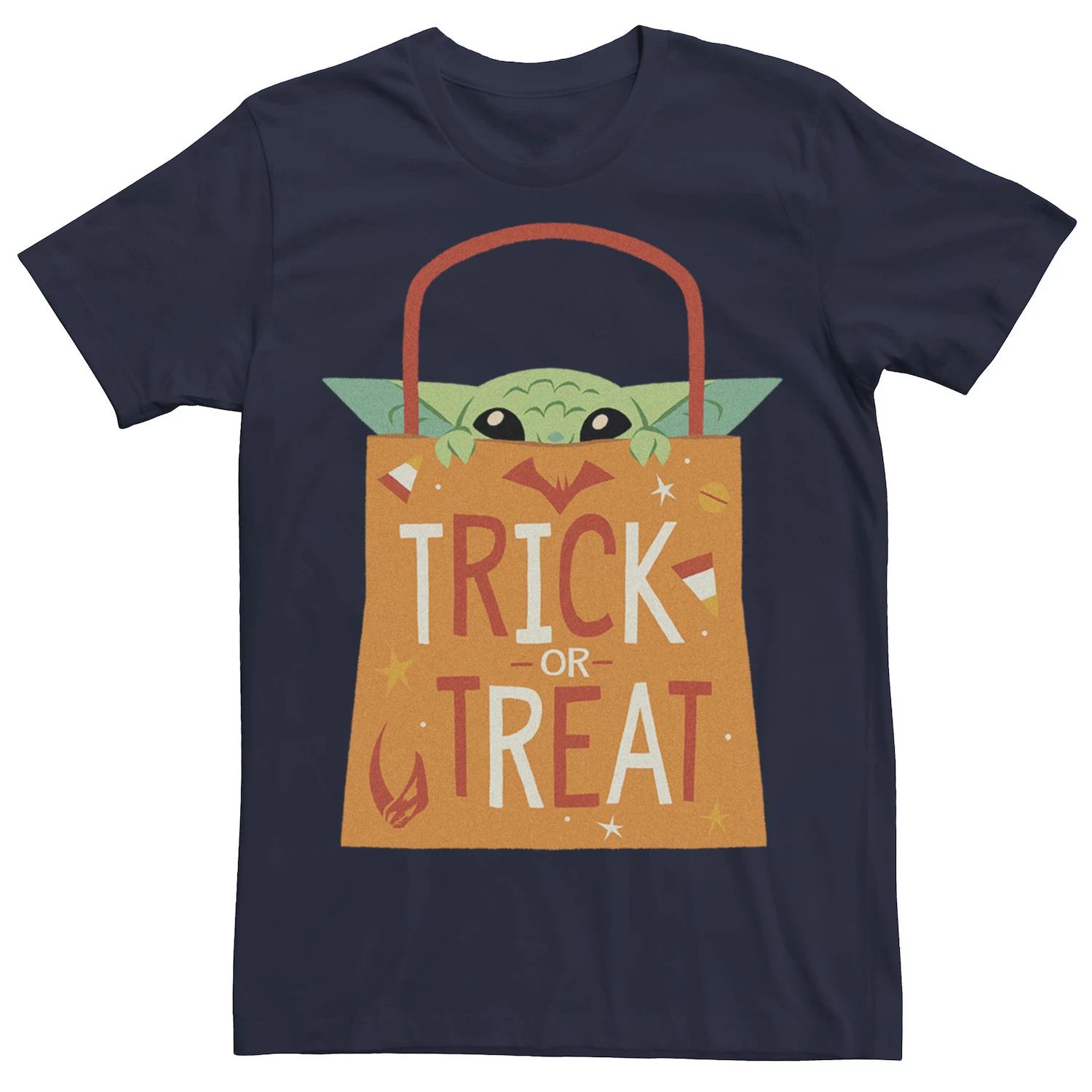 

Мужская футболка Trick Or Treat Bag с изображением Звездных войн Grogu Licensed Character