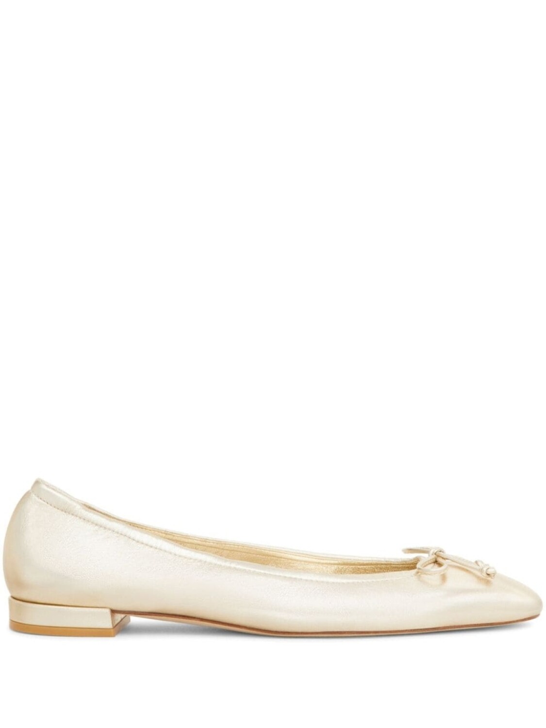 

Stuart Weitzman балетки Bardot с бантами, золотистый
