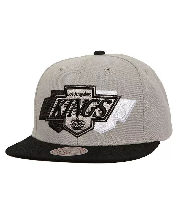 

Мужская серая бейсболка Los Angeles Kings Soul Triple Up Snapback Mitchell & Ness