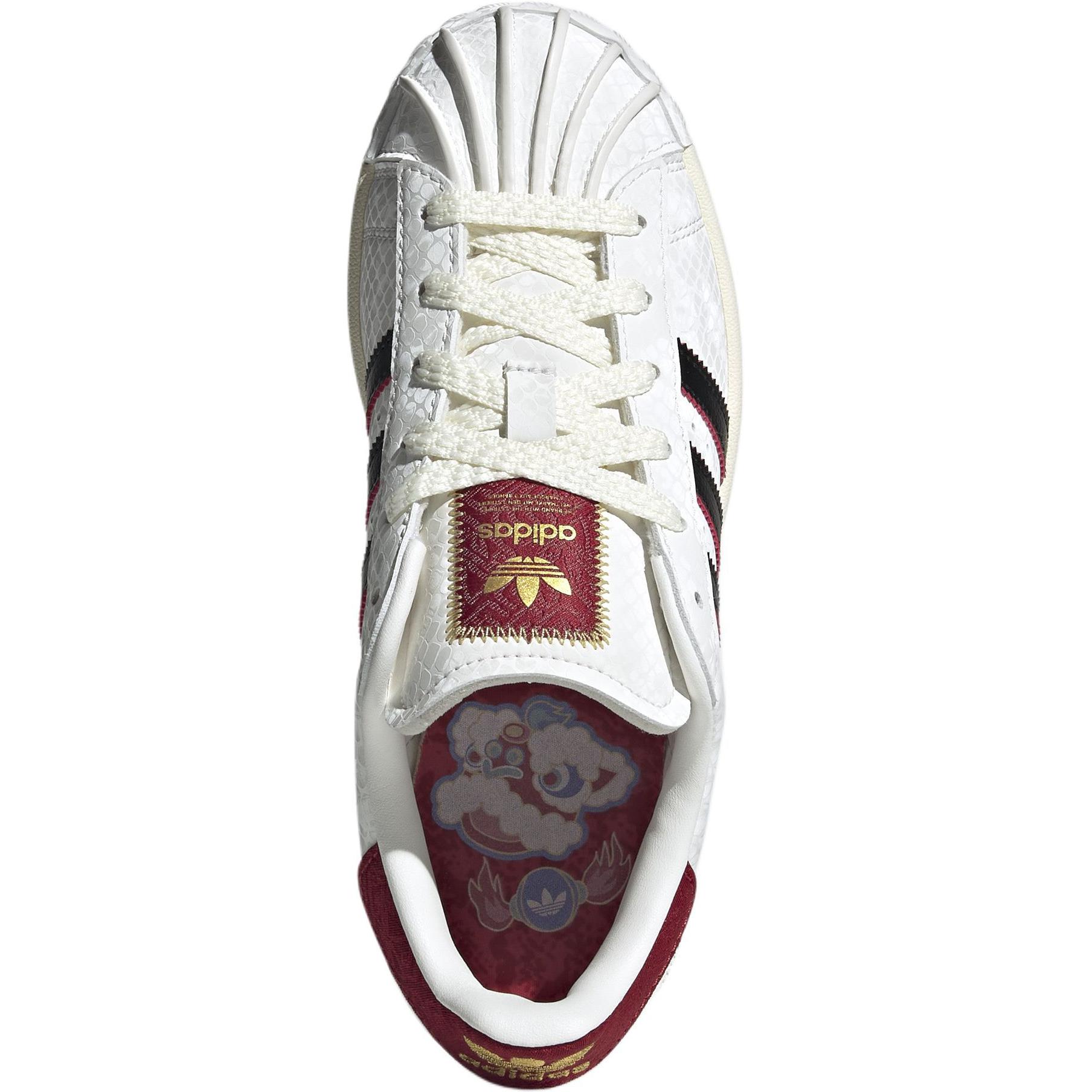 Детские кроссовки для скейтбординга Superstar 2 Low Top Adidas Originals, белый/красный/черный — фото 3