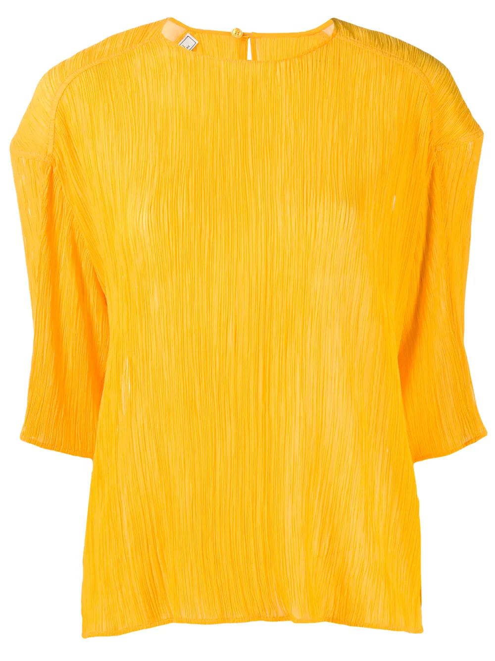 

Футболка с мелкой плиссировкой Nina Ricci, оранжевый