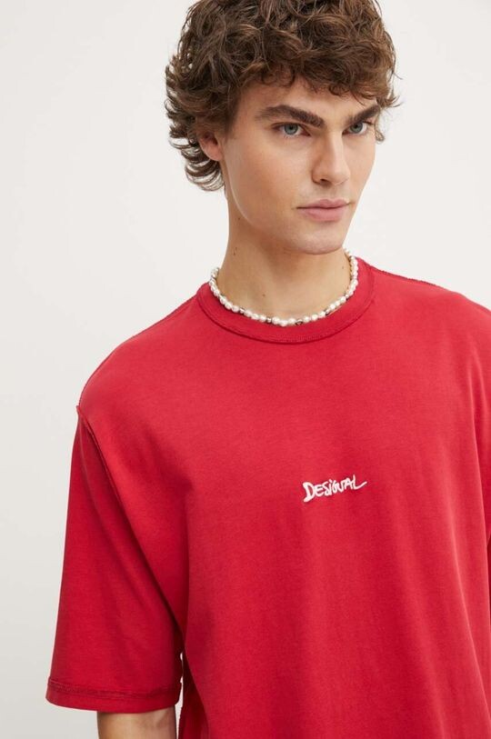 

Хлопковая футболка CALIFORNIA Desigual, красный
