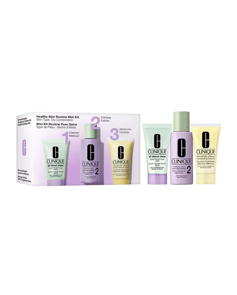 Подарочный набор Healthy Skin Routine: Мини-набор 3 шага для сухой кожи Clinique
