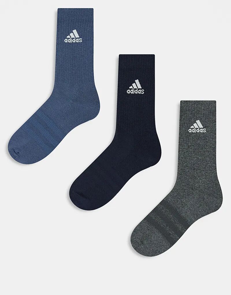 

Носки adidas Sportswear, 3 пары, темно-синего и серого цветов adidas performance