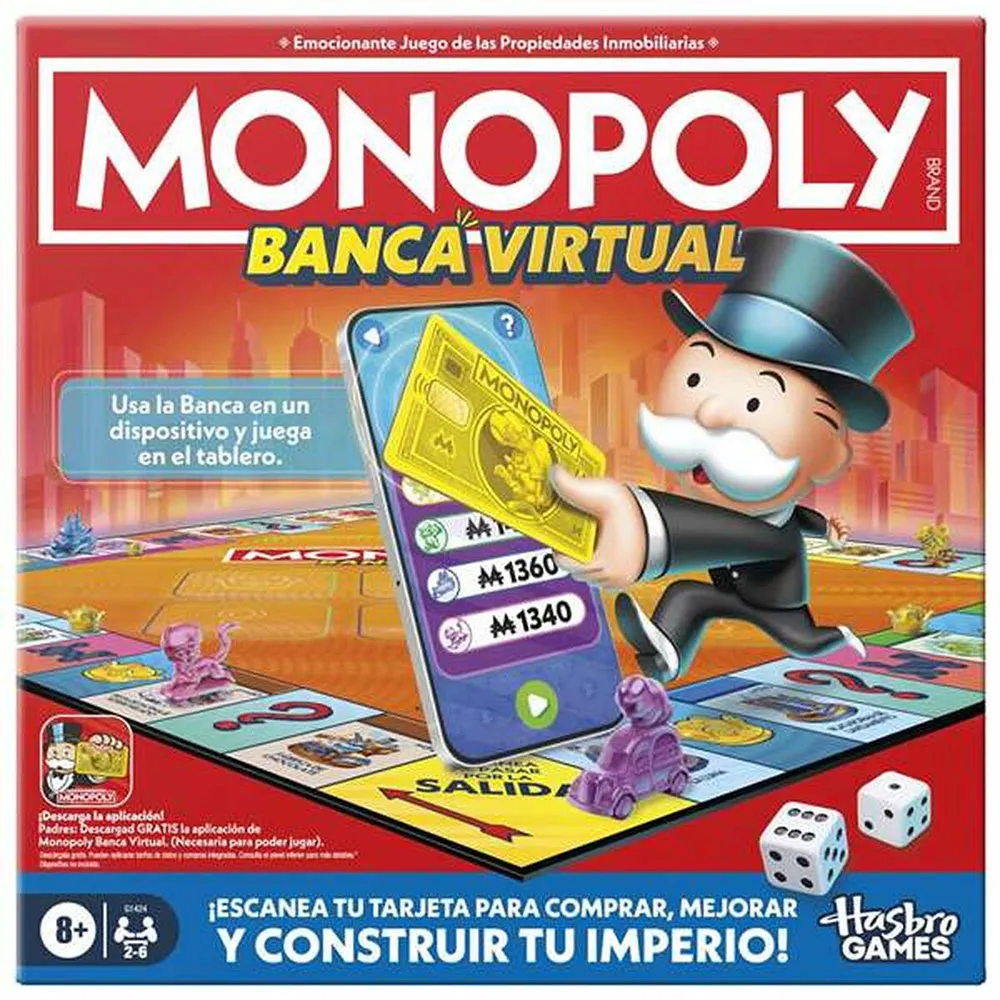

Детская настольная игра Hasbro Monopoly App Banking, мультиколор