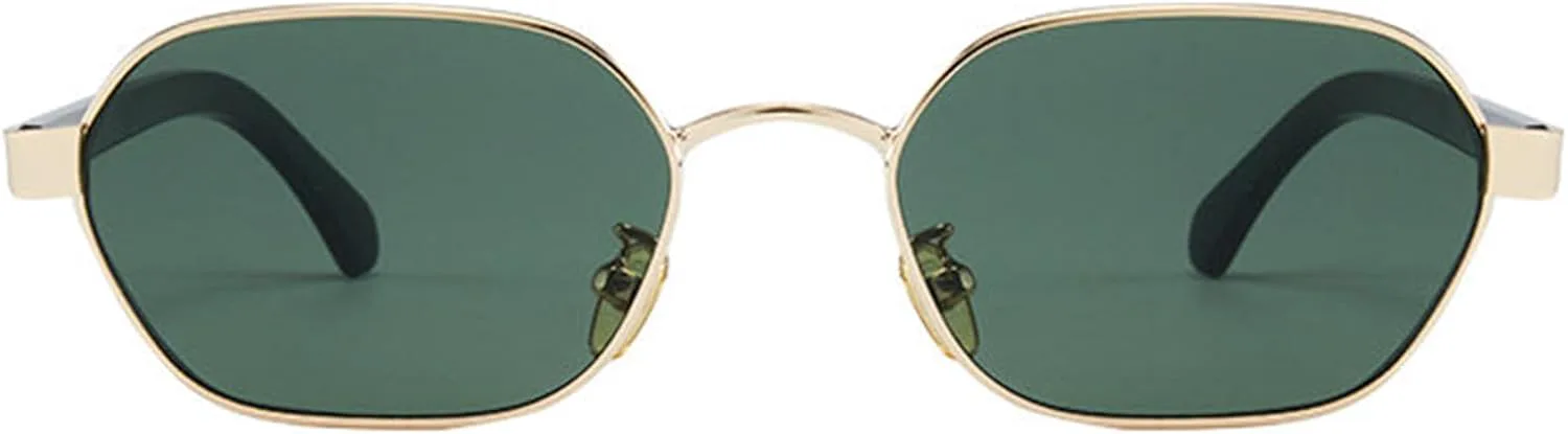 

Модные металлические квадратные солнцезащитные очки для женщин и мужчин, золотистые, винтажные, неправильной формы, маленькие, ретро, ​​шестиугольные helena, C3