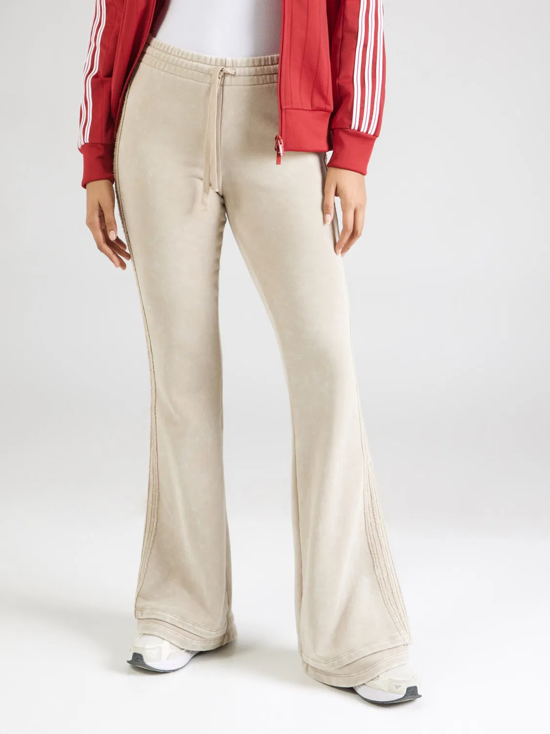 Брюки Adidas Originals свободного кроя, светло-бежевый цвет — фото 3