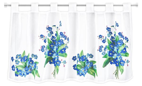 

Панельная штора Delindo Lifestyle Bistrogardine Blumen, 120x45 см, белый