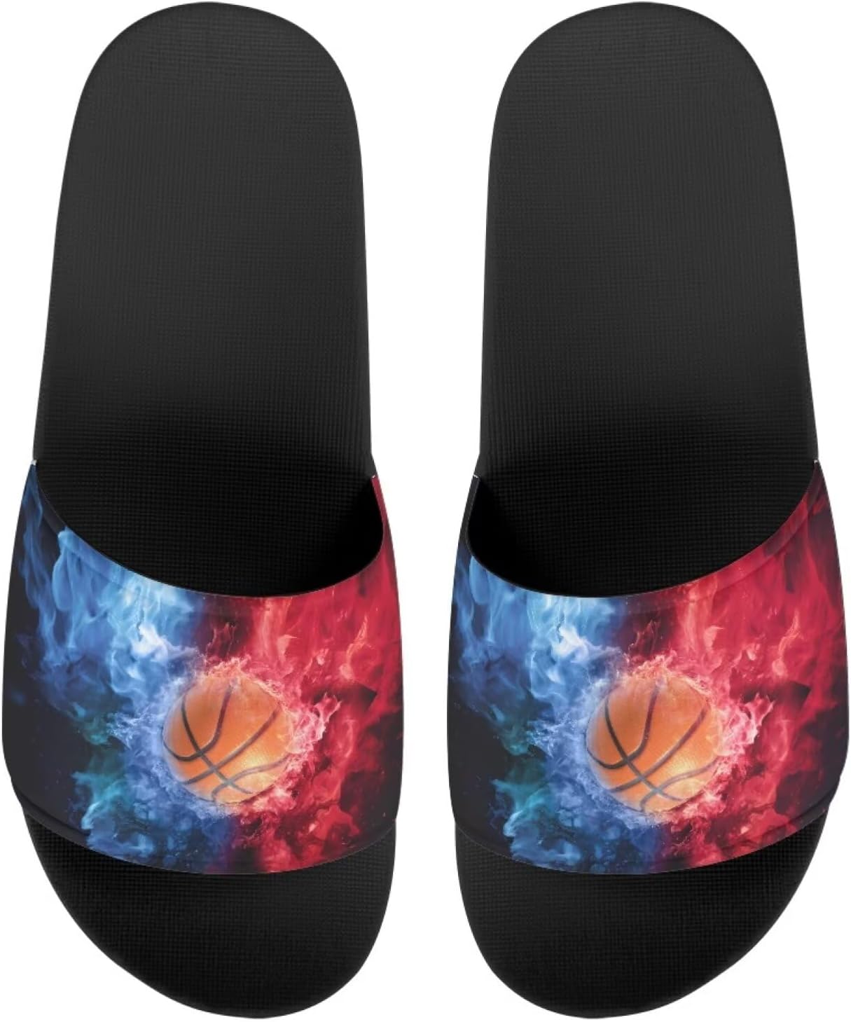 

Унисекс слайд-сандалии JoyLamoria с принтом, домашние тапочки для ванной, повседневная обувь на плоской подошве для мужчин и женщин, Basketball Print