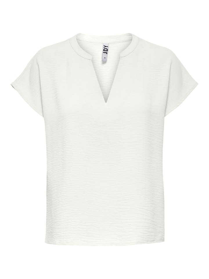 

JACQUELINE de YONG Однотонная блузка с короткими рукавами, блузка с V-образным вырезом, блузка JDYLION белого цвета