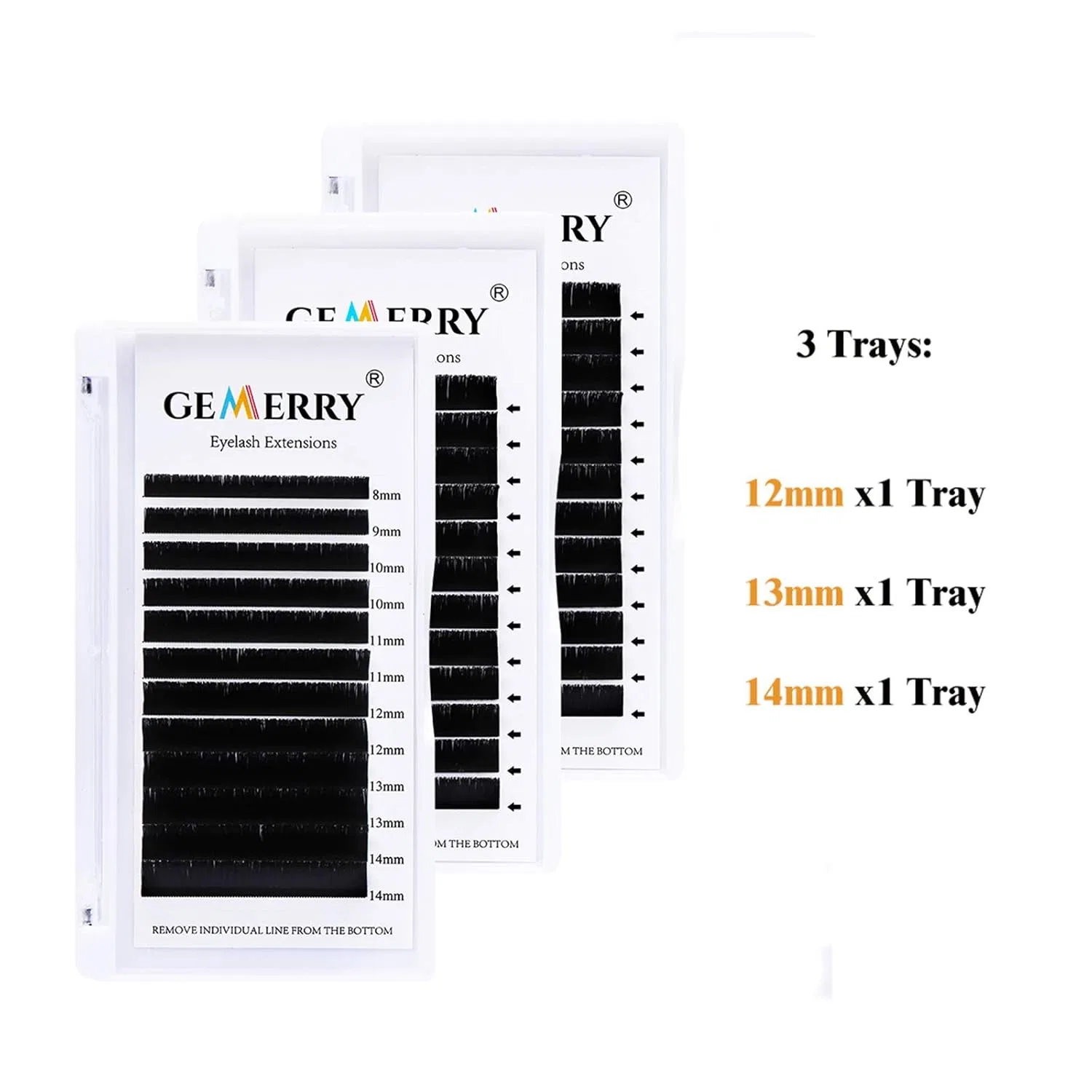 Набор для наращивания ресниц «Self-Fanning Volume Eyelashes» Gemerry, 0.07 C Curl — фото 3
