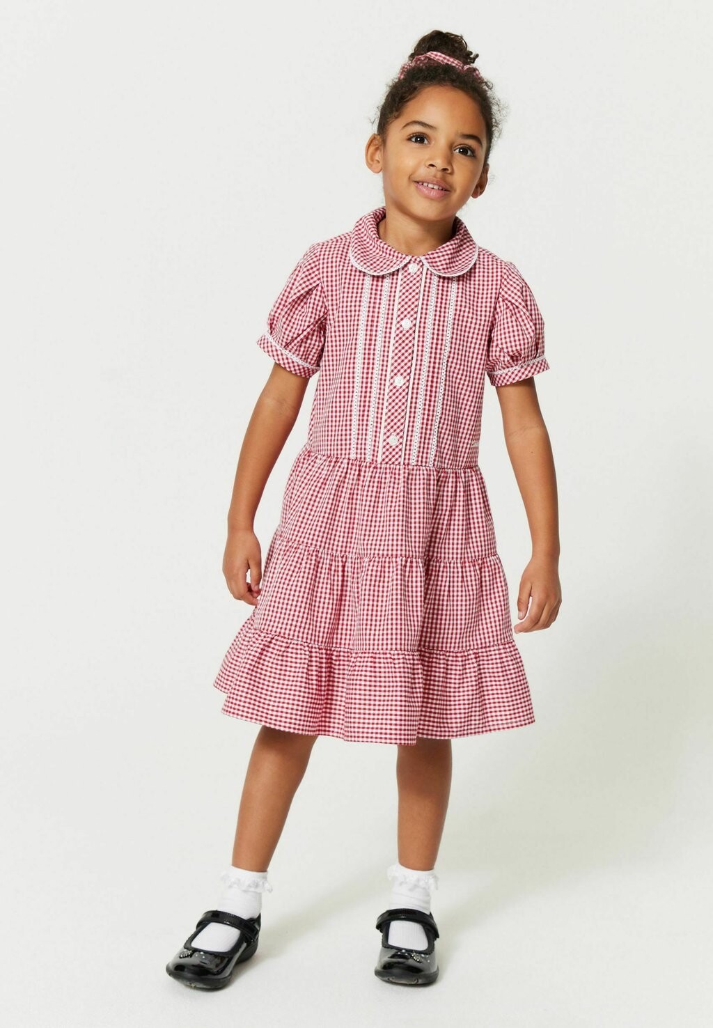 

Платье-рубашка Gingham School And Scrunchie Set Clarks, красный