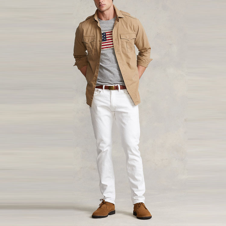 Polo Ralph Lauren Рубашка SS22 Men's Khaki — фото 4