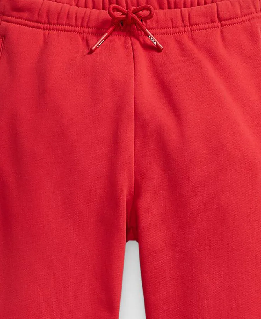 Спортивные брюки из флиса с символикой сборной США для девочек 7-16 лет Polo Ralph Lauren, красный — фото 3